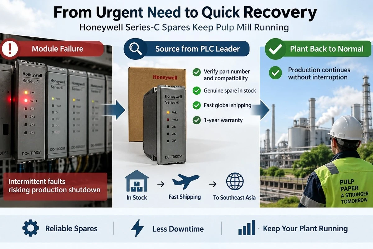 PLC Leader Ships Critical Honeywell SeriesC Spares for Southeast Asia Pulp Mill Emergency Maintenance PLC Leader Ships Critical Honeywell SeriesC Spares for Southeast Asia Pulp Mill Emergency Maintenance